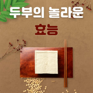 두부의 놀라운 효능에 대해 알아보겠습니다.